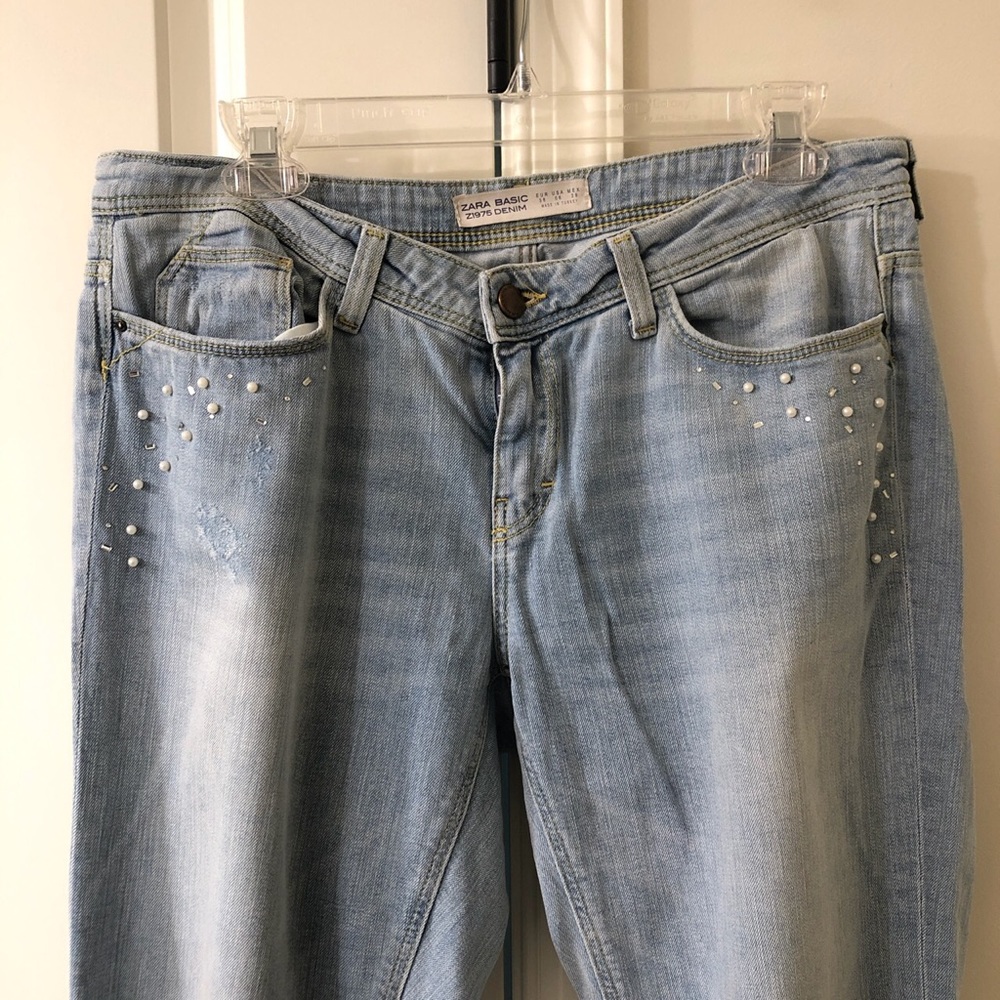 Zara Embroidered Jeans